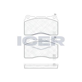 Acquista Kit pastiglie freni da ICER 181585 a buon mercato per soli 31,33 €