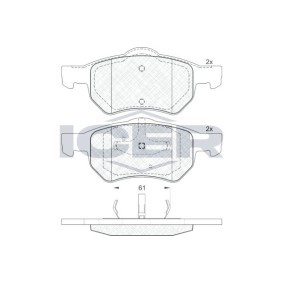 Acquista Kit pastiglie freni da ICER 181586 a buon mercato per soli 36,28 €