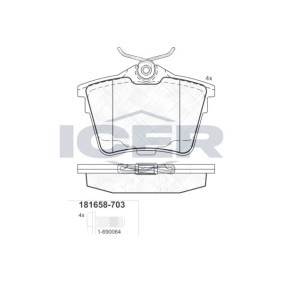 Bremsbeläge 181658-703 von ICER günstig für 30,98 € online kaufen
