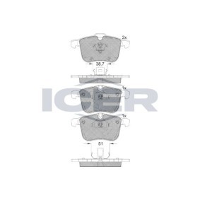 Acquista Kit pastiglie freni da ICER 181681 a buon mercato per soli 32,51 €