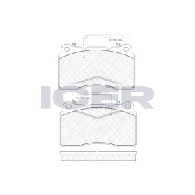 Compre Pastilhas de travão da ICER 181699 a um preço baixo por 32,37 €