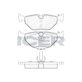Acquista Kit pastiglie freni da ICER 181707 a buon mercato per soli 24,98 €