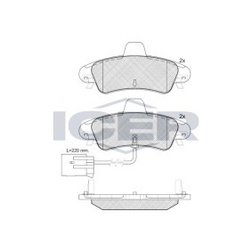 Compre Pastilhas de travão da ICER 181735 a um preço baixo por 29,45 €