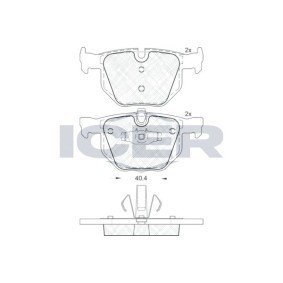 Compre Pastilhas de travão da ICER 181739 a um preço baixo por 36,00 €