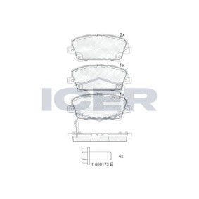 Bremsbeläge für HONDA von ICER