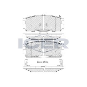 Acquista Kit pastiglie freni da ICER 181799 a buon mercato per soli 29,28 €