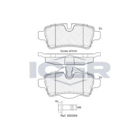 Compre Pastilhas de travão da ICER 181812 a um preço baixo por 27,49 €