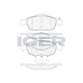 Achetez des Plaquettes de frein ICER 181852 à prix pour 36,44 €