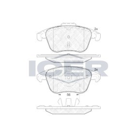 Achetez des Plaquettes de frein ICER 181866 à prix pour 38,17 €