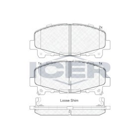 Bremsbeläge für HONDA von ICER