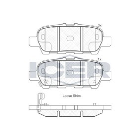 Acquista Kit pastiglie freni da ICER 181901 a buon mercato per soli 27,26 €