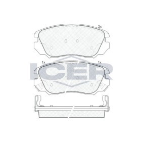 Acquista Kit pastiglie freni da ICER 181914 a buon mercato per soli 32,27 €