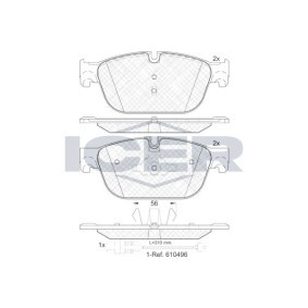 Achetez des Plaquettes de frein ICER 181969 à prix pour 54,92 €