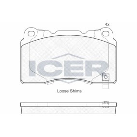 Acquista Kit pastiglie freni da ICER 181990 a buon mercato per soli 32,60 €