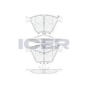 Acquista Kit pastiglie freni da ICER 181992 a buon mercato per soli 59,58 €