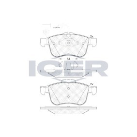 Acquista Kit pastiglie freni da ICER 182007 a buon mercato per soli 34,06 €