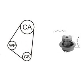 Wasserpumpe + Zahnriemensatz WPK-116402