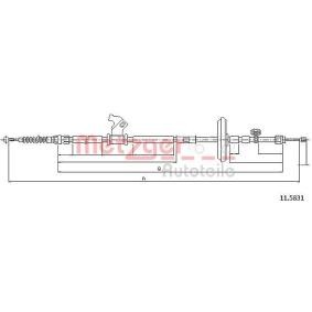 Acquista Cavo freno a mano da METZGER 11.5831 a buon mercato per soli 27,44 €