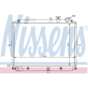 Achetez des Radiateur du moteur NISSENS 66612 à prix pour 139,60 €