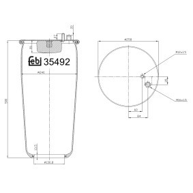 Federbalg, Luftfederung 35492 MAN von FEBI BILSTEIN