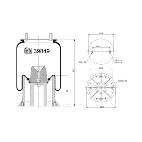 Acquista Soffietto, Sospensione pneumatica da FEBI BILSTEIN 39849 a buon mercato per soli 91,26 €
