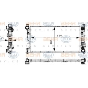 Kühler, Motorkühlung 8MK 376 714-334 für C-Klasse Coupe (C204) für 158,63 CHF