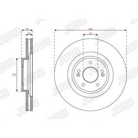 Bremsscheibe für MERCEDES-BENZ von JURID