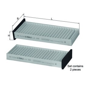 Innenraumfilter LA 296/S von KNECHT günstig für 12,48 € online kaufen
