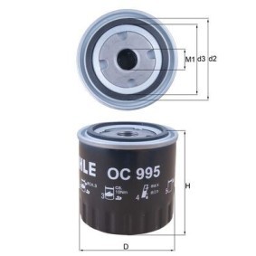Comprar Filtro de aceite de KNECHT OC 995 a bajo precio de 14,24 €