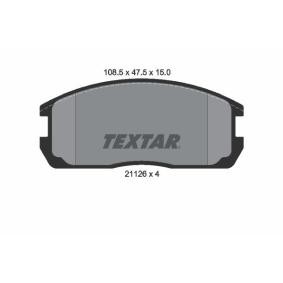 Achetez des Plaquettes de frein TEXTAR 2112601 à prix pour 38,70 €