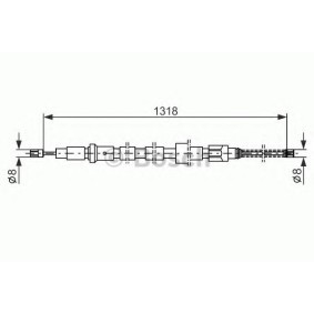 Handbremsseil für FORD von BOSCH