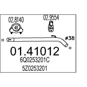 Abgasrohr 01.41012
