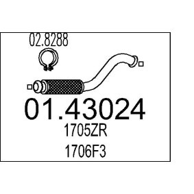 Abgasrohr 01.43024