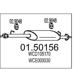 Acquista Silenziatore centrale da MTS online per Defender Pick-up (L316) a prezzi moderati