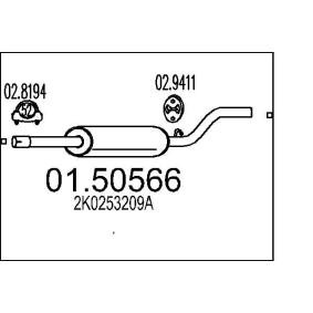 Mittelschalldämpfer 01.50566