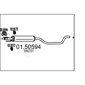 Acquista Marmitta centrale da MTS 01.50594 a buon mercato per soli 61,44 €