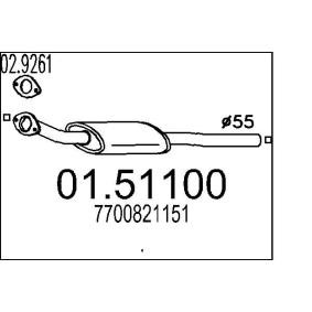 Mittelschalldämpfer 01.51100