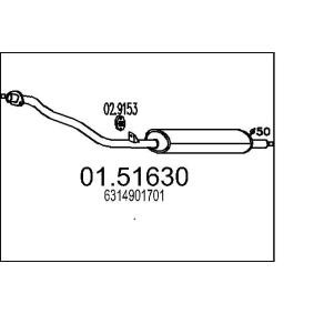 Mittelschalldämpfer 01.51630