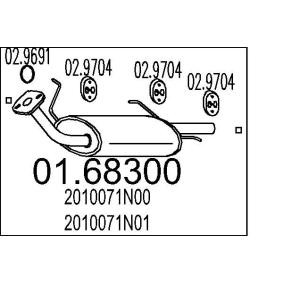 Endschalldämpfer 01.68300 für NISSAN