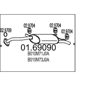 Endschalldämpfer 01.69090 für NISSAN