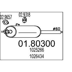 Mittelschalldämpfer 01.80300