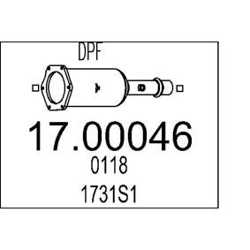 Köp Partikelfilter (DPF) av MTS 17.00046 till det låga priset 10880,29 kr