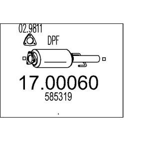 Achetez des Filtre à particules MTS 17.00060 à prix pour 892,85 €