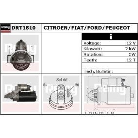 Anlasser für PEUGEOT von DELCO REMY
