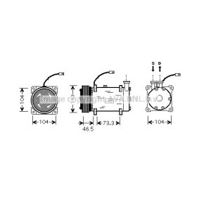 Klimakompressor CNK030 für PEUGEOT