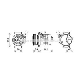 Klimakompressor CTK035 für CAPTIVA (C100, C140) für 537,57 CHF
