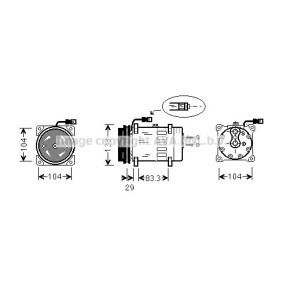 Comprar Compresor, aire acondicionado de PRASCO DFAK025 a bajo precio de 296,50 €