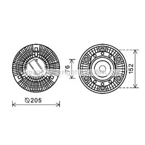 Køb Kobling, kølerventilator af PRASCO DFC051 til den lave pris 2419,64 DKK