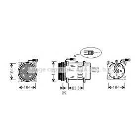 Achetez des Compresseur de climatisation PRASCO DFK025 à prix pour 495,34 €