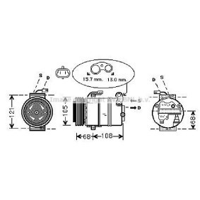 Compre Compresor de aire acondicionado de PRASCO online para Astra Mk3 (F) Cabrio (T92) a precios moderados